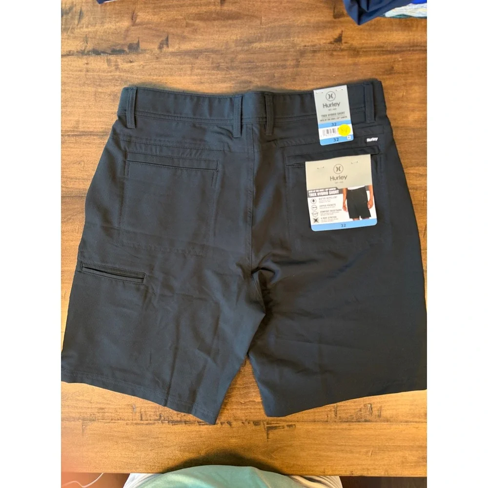 Hurley Trek Hybrid Shorts Mens 32 Black Water Repellent 4-Way Stretch NWT - Picture 3 of 3